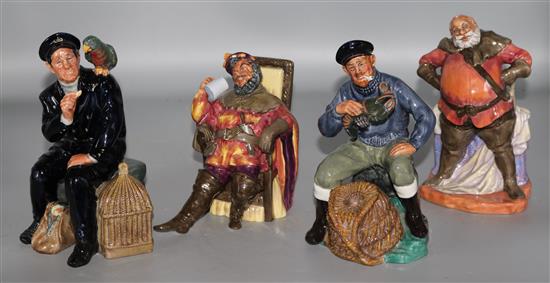 Four Doulton figures
